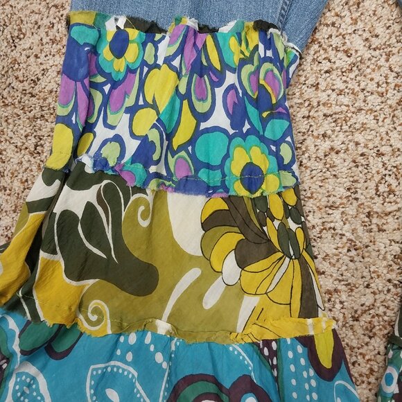 3801 Size 14p Upcycled Denim & Company Flare Leg high rise Jeans. - Picture 2 of 5